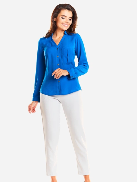 Bluzka damska z długim rękawem Infinite You M176 M Niebieska (5902360526273) - obraz 4