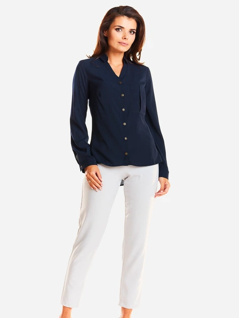 Bluzka damska z długim rękawem Infinite You M176 M Granatowa (5902360526396) - obraz 4