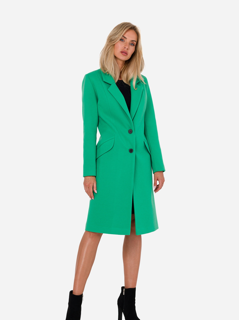 Пальто жіноче Made Of Emotion M758 S Зелене (5905563713648) - зображення 1