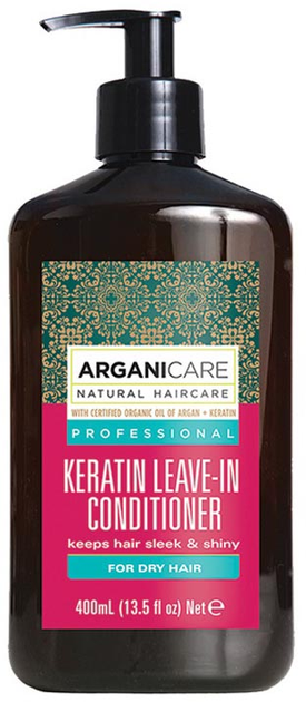 Кондиціонер Arganicare Keratin для сухого волосся з кератином без ополіскування 400 мл (7290114145053) - зображення 1