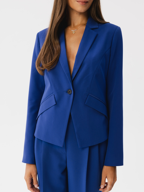 Піджак подовжений жіночий Stylove S353 XL Королівський синій (5905563716861) - зображення 1