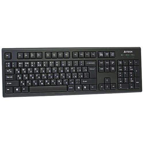 Клавіатура A4Tech kr-85 ps2 Чорна - Фото 1 Клавіатура A4Tech kr-85 ps2 Чорна - зображення 1