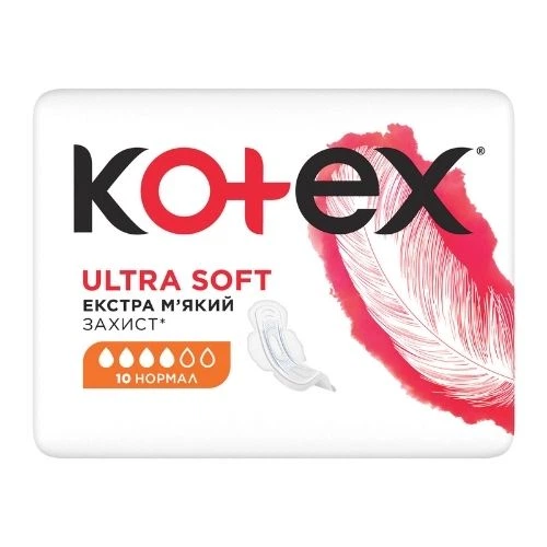 Гігієнічні прокладки Kotex Ultra Soft Normal 10 шт - Фото 1 Гігієнічні прокладки Kotex Ultra Soft Normal 10 шт - изображение 1