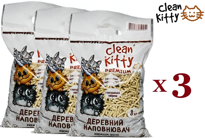 Clean Kitty Premium White упаковка смерекового карпатського наповнювача ...