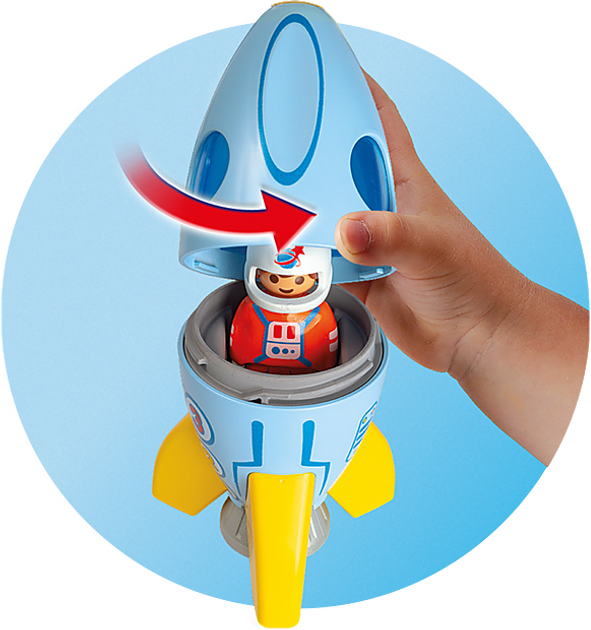 Zestaw figurek Playmobil 1.2.3 Astronaut with Rocket (4008789701862) - obraz 5