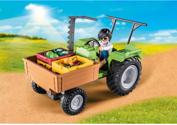 Набір фігурок Playmobil Country Tractor with Trailer (4008789712493) - зображення 4