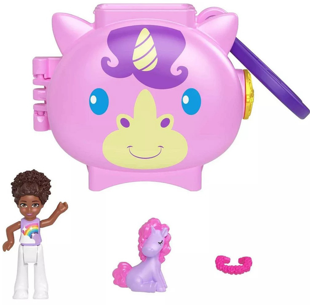 Zestaw figurek Mattel Polly Pocket Mini Pet Connects Unicorn (0194735077526) - obraz 2