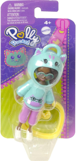 Figurka Mattel Polly Pocket Friend Clips Doll Kitty 7.6 cm (0194735108862) - obraz 1