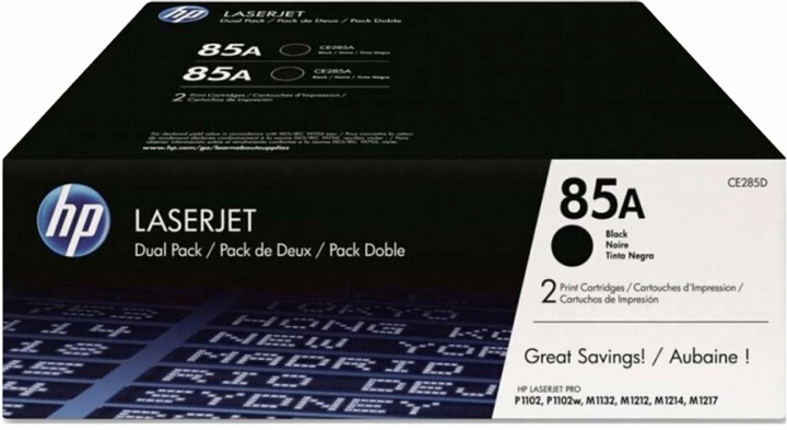 Набір Тонер-картриджів HP 85A 2 шт Black (886111730520) - зображення 1