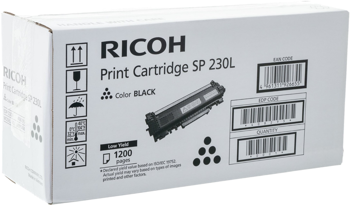 Тонер-картридж Ricoh SP 230L Black (4961311926655) - зображення 1