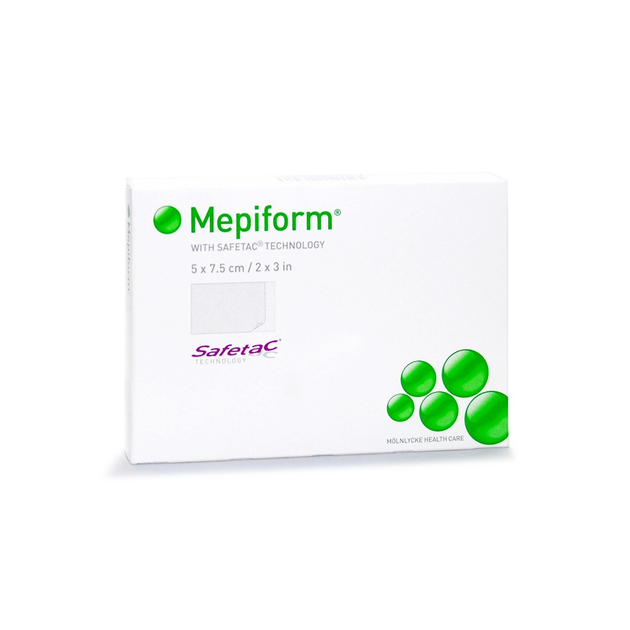 Мепіформ Mepiform 5х7,5см силіконовий пластир для лікування рубців 1шт - зображення 1