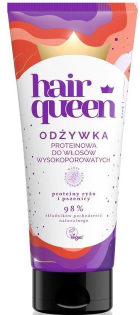 Odżywka Hair Queen proteinowa do włosów wysokoporowatych 200 ml (5904569230067) - obraz 1