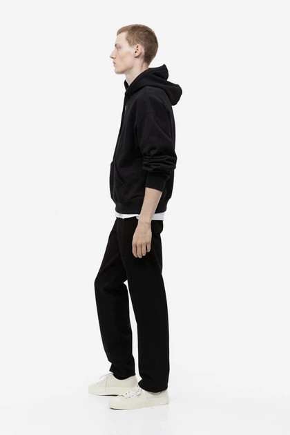 Худі оверсайз преміум якості H&M S чорний 1035203008 - изображение 3