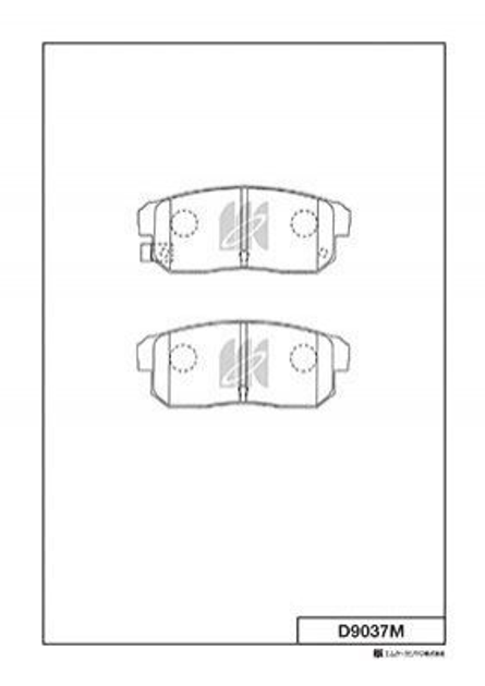 Тормозные колодки KASHIYAMA D9037M F1Y12649Z, F1Y02648Z, F1Y12643Z - изображение 1