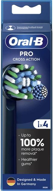 Końcówki do szczoteczki elektrycznej Oral-B Pro Cross Action, 4 szt. czarne (8006540847671) - obraz 2