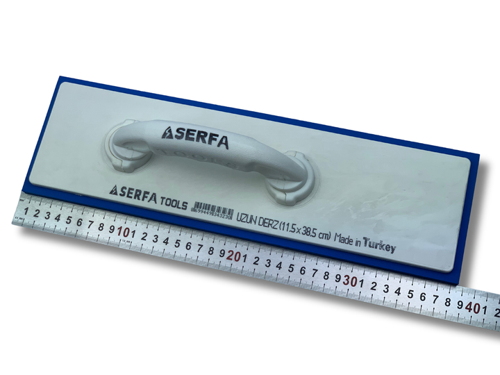 Терка для затирання швів з гумовою губкою пластикова 11,5/38,5 см Short Grouting Float, біла (323) - зображення 3