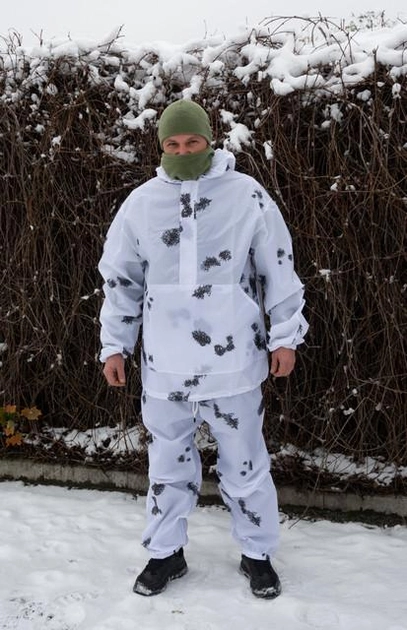 Маскувальний костюм " Сніговий барс" Кіраса зима білий водовідталкувальний 800 - зображення 1