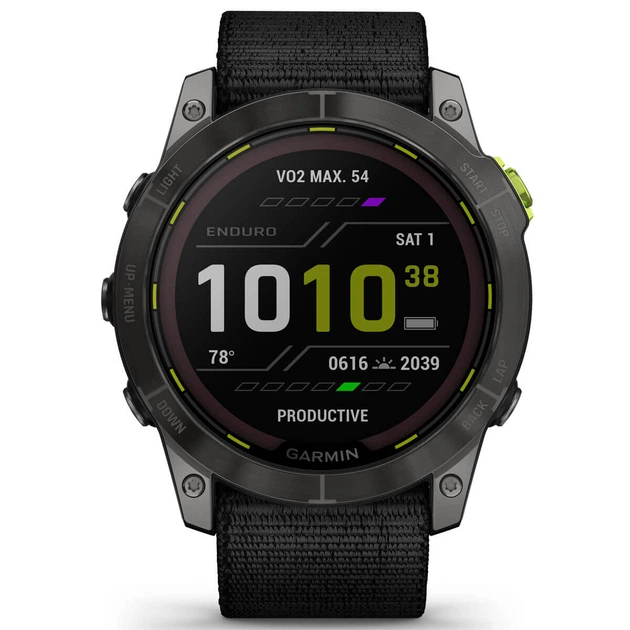 Спортивные часы GARMIN Enduro 2 Sapphire Carbon Gray DLC Titanium with Black UltraFit Nylon Strap - изображение 5