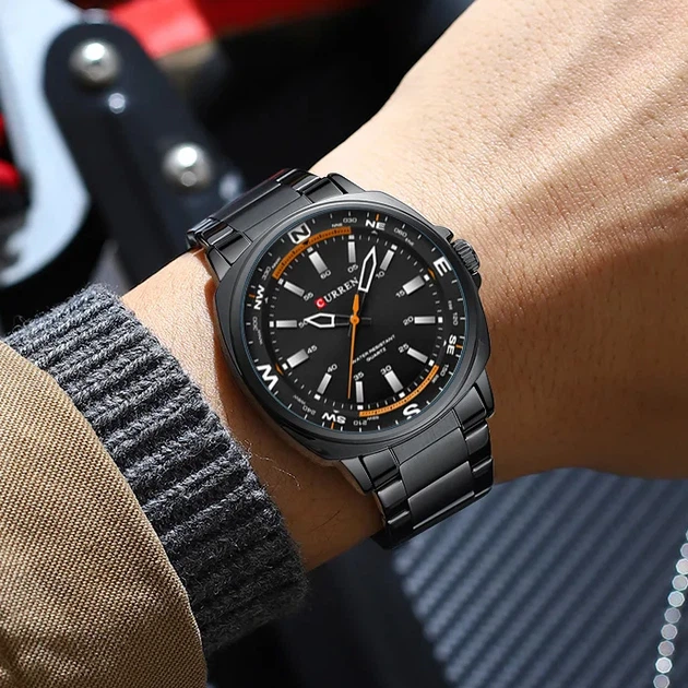 Мужские часы Curren 8455 All Black - изображение 3