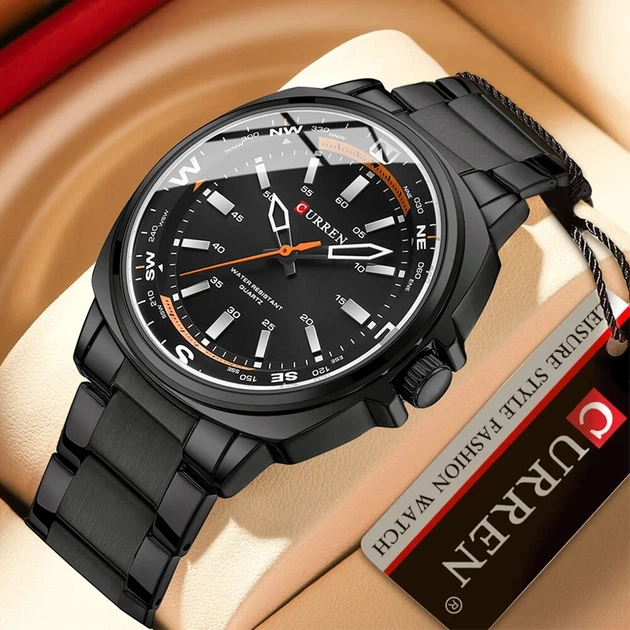 Мужские часы Curren 8455 All Black - изображение 4