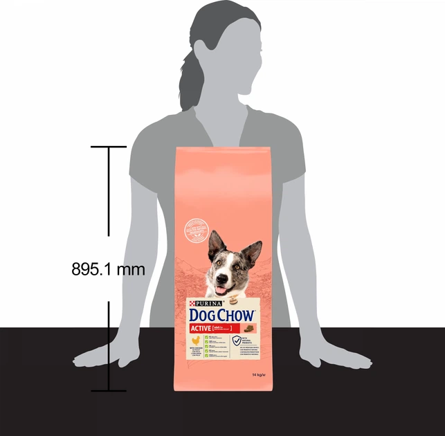 Сухой корм для активных и рабочих собак Dog Chow Active с курицей 14 кг (7613034487933) - Фото 5 Сухой корм для активных и рабочих собак Dog Chow Active с курицей 14 кг (7613034487933) - изображение 5