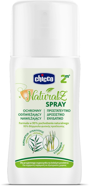 Спрей від комарів Chicco NaturalZ захисний 100 мл (8058664167784) - зображення 1