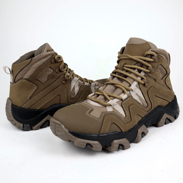 Ботинки кожаные OKSY TACTICAL Koyot демисезонные 45 размер - изображение 2
