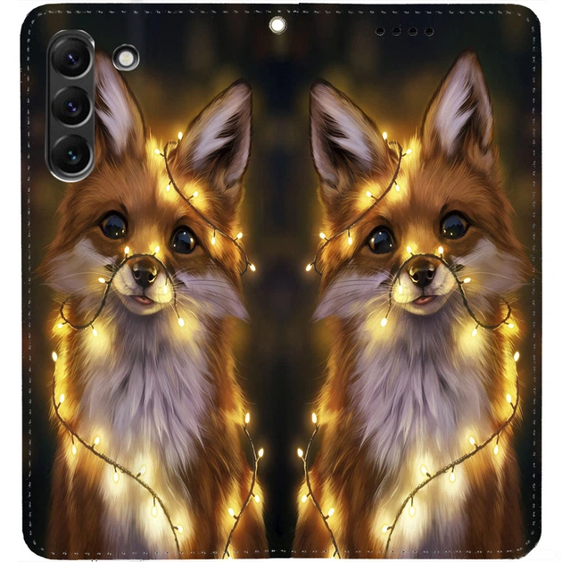 Чохол-книжка BoxFace для Samsung Galaxy S22 Plus (S906) Лисичка в Гірляндах (51806) - изображение 3