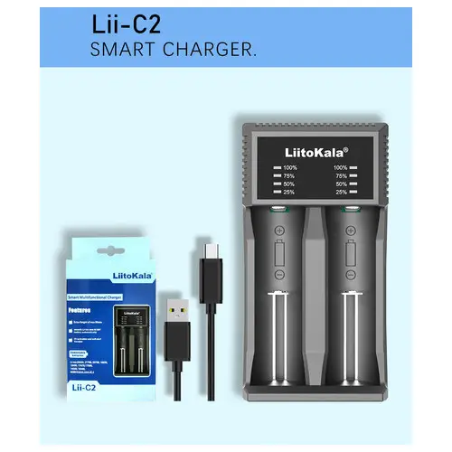 Зарядний пристрій LiitoKala Lii-C2 - Фото 2 Зарядний пристрій LiitoKala Lii-C2 - зображення 2