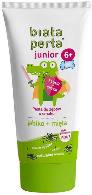 Pasta do zębów Biała Perła Junior dla dzieci 6+ 75 ml (8588003659057) - obraz 1
