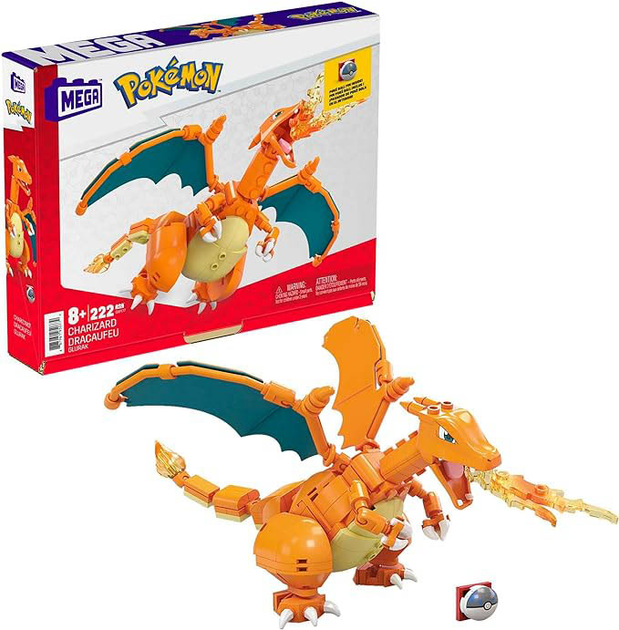 Конструктор Mattel Mega Charizard Pokemon Builder GWY77 222 деталі (887961950779) - зображення 2