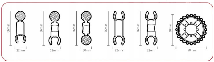 Klocki konstrukcyjne Askato Klocki małych geniuszy Konstrukcyjne w pudelku 40 elementów (6901440109541) - obraz 2