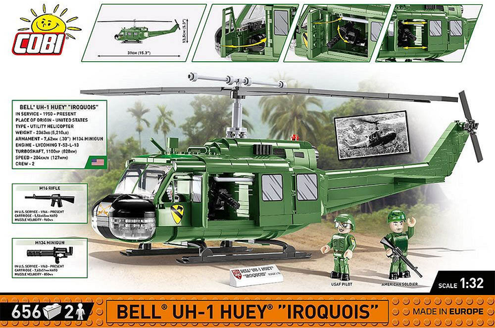 Конструктор Cobi Bell UH-1 Huey Iroquois 656 деталей (5902251024239) - зображення 2