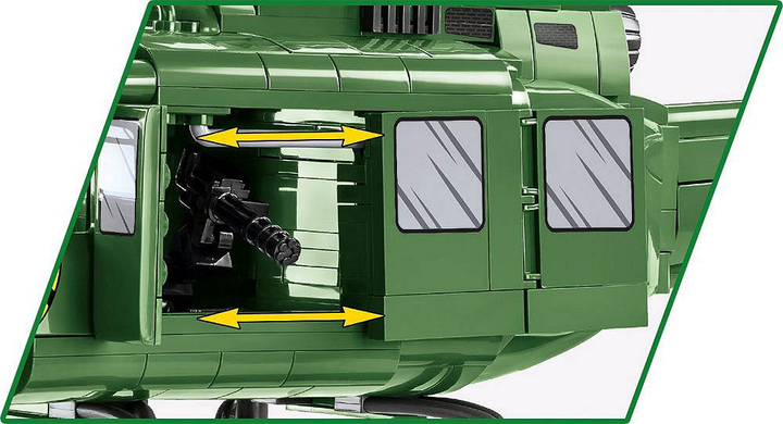 Klocki konstrukcyjne Cobi Bell UH-1 Huey Iroquois 656 elementów (5902251024239) - obraz 3