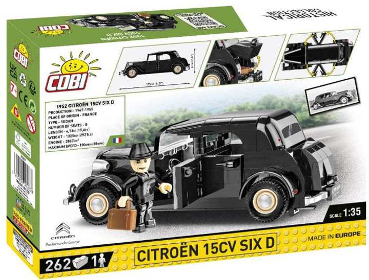 Klocki konstrukcyjne Cobi Citroen 15CV SIX D 262 elementy (5902251022679) - obraz 3