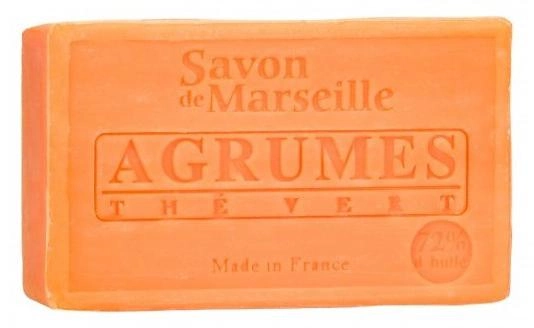 Mydło Le Chatelard Savon de Marseille Cytrusy z Zieloną Herbatą 100 g (3760076651656) - obraz 1