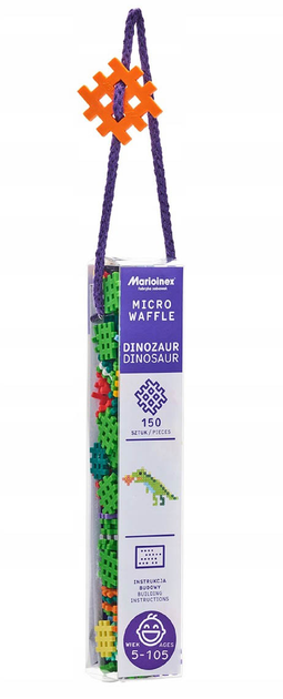 Konstruktor Marioinex Micro Waffle Dinozaur 150 elementów (5903033903452) - obraz 1