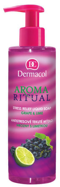 Рідке мило Dermacol Aroma Ritual Ritual Stress Relief Виноград і лайм 250 мл (8590031100500) - зображення 1