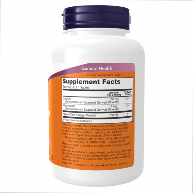 Apple Cider Vinegar 750 mg - 180 tabs - Фото 2 Apple Cider Vinegar 750 mg - 180 tabs - зображення 2