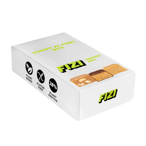 FIZI Protein Box - 10x45g протеїнові батончики FIZI Protein Box для зручного білкового перекусу, ситості та відновлення - Фото 1 FIZI Protein Box - 10x45g протеїнові батончики FIZI Protein Box для зручного білкового перекусу, ситості та відновлення - зображення 1