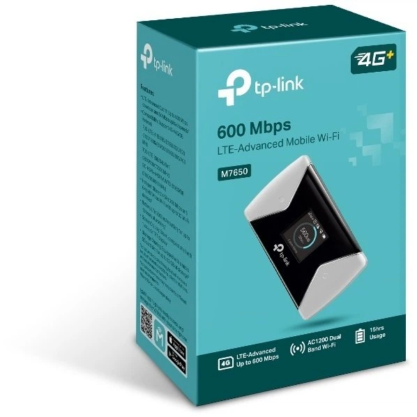 Мобильный Маршрутизатор M7650 N600, 4G/LTE, 3000мА*ч TP-Link (2000003285914) - Фото 4 Мобильный Маршрутизатор M7650 N600, 4G/LTE, 3000мА*ч TP-Link (2000003285914) - изображение 4