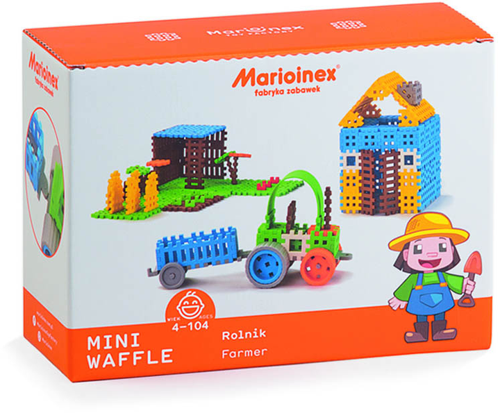 Konstruktor Marioinex Mini Waffle Rolnik 184 elementy (5903033902561) - obraz 1