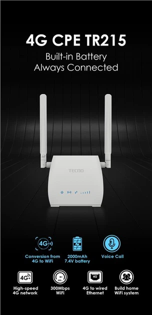 Маршрутизатор TECNO TR210 LTE (4895180764646) - изображение 2