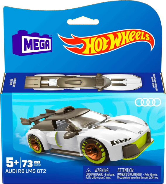 Конструктор Mega Bloks Hot Wheels Audi R8 73 деталі (194735102723) - зображення 6
