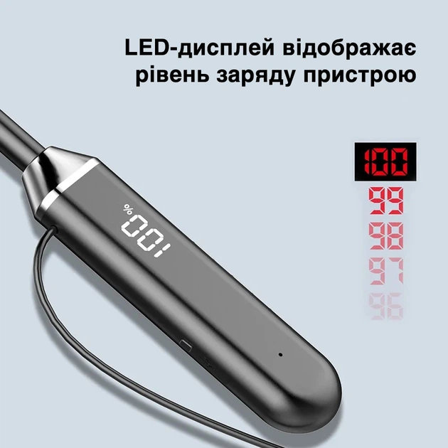 Бездротові водонепроникні навушники вкладиші з мікрофоном і Bluetooth 5.2 + LED дисплей, чорні (75171826) - Фото 2 Бездротові водонепроникні навушники вкладиші з мікрофоном і Bluetooth 5.2 + LED дисплей, чорні (75171826) - зображення 2