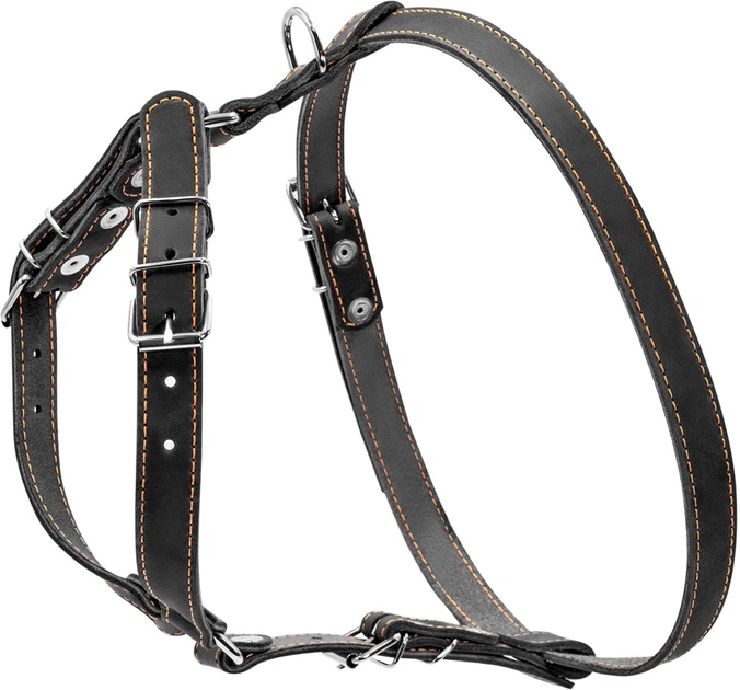 Шлейка Collar одинарна для дрібних і середніх собак (ширина 20 мм, А:40-56 см, В:57-65 см) Чорна (06361Collar) - зображення 2