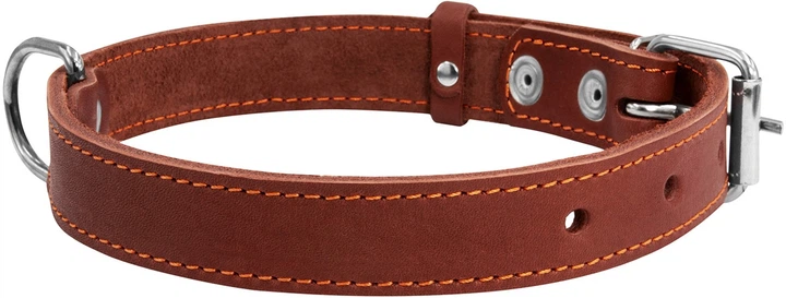 Ошейник Collar одинарный (ширина 25 мм, длина 38-50 см) Коричневый (02196Collar) - Фото 2 Ошейник Collar одинарный (ширина 25 мм, длина 38-50 см) Коричневый (02196Collar) - изображение 2