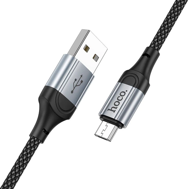 Кабель Micro USB HOCO X102 для зарядки 2.4A 1м черный - изображение 3