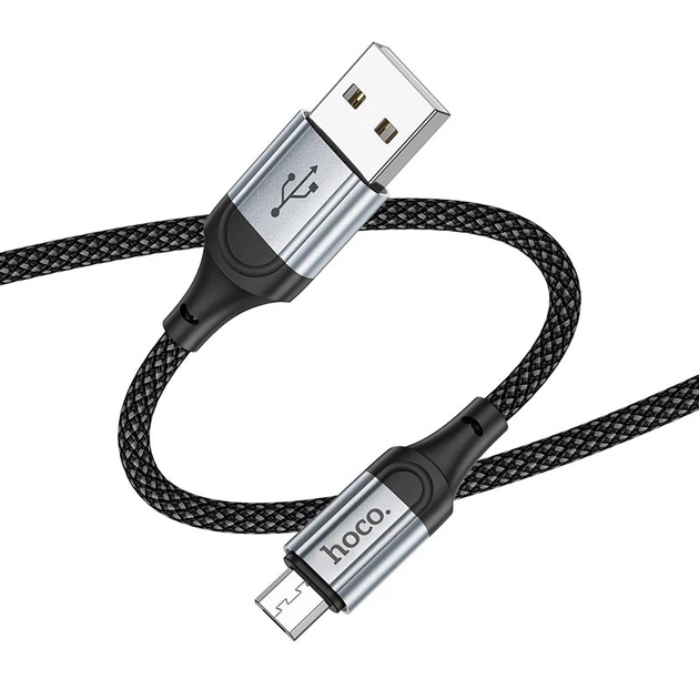 Кабель Micro USB HOCO X102 для зарядки 2.4A 1м черный - изображение 4