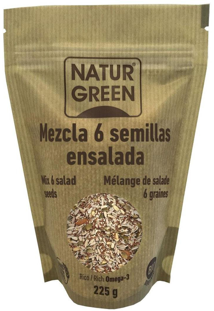 Mieszanka nasion NaturGreen Organic Mix 6 Seeds 225 g (8436542191876) - obraz 1